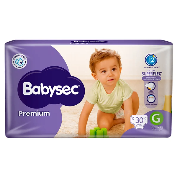 Pañales Babysec Premium G - 30 Unidades