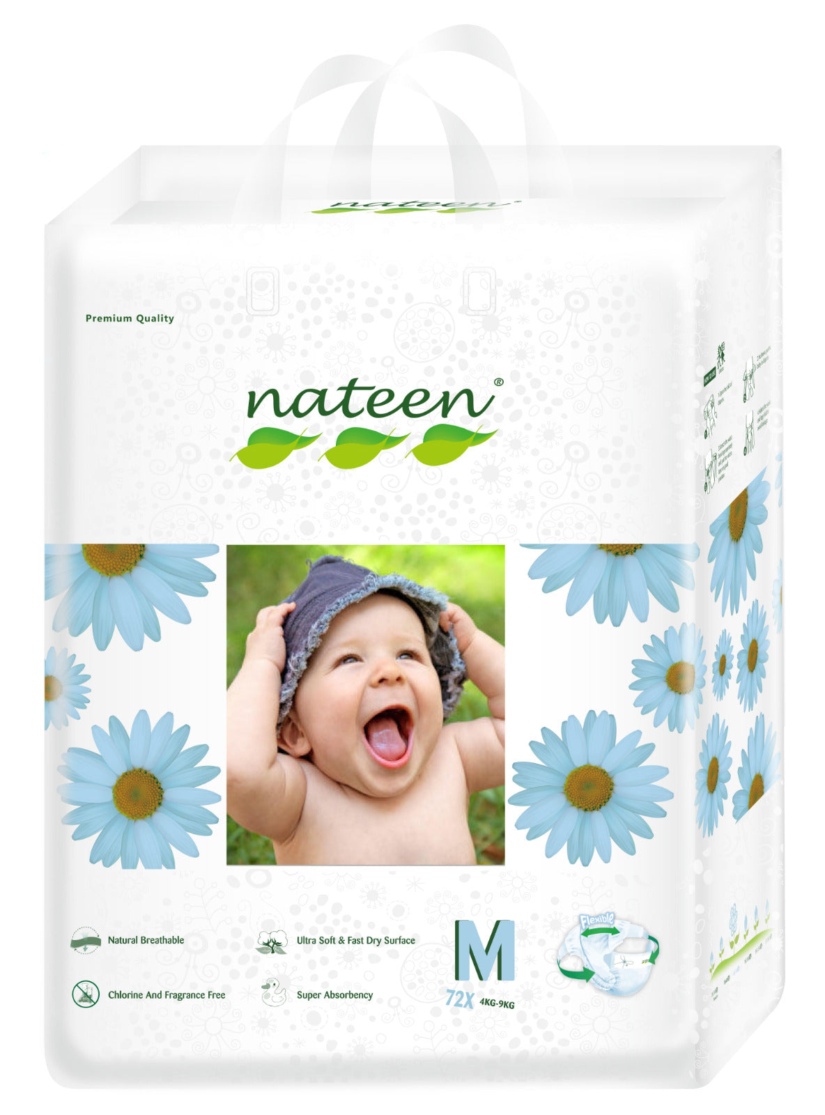 Pañales Ecológicos Nateen Premium M - 72 Unidades