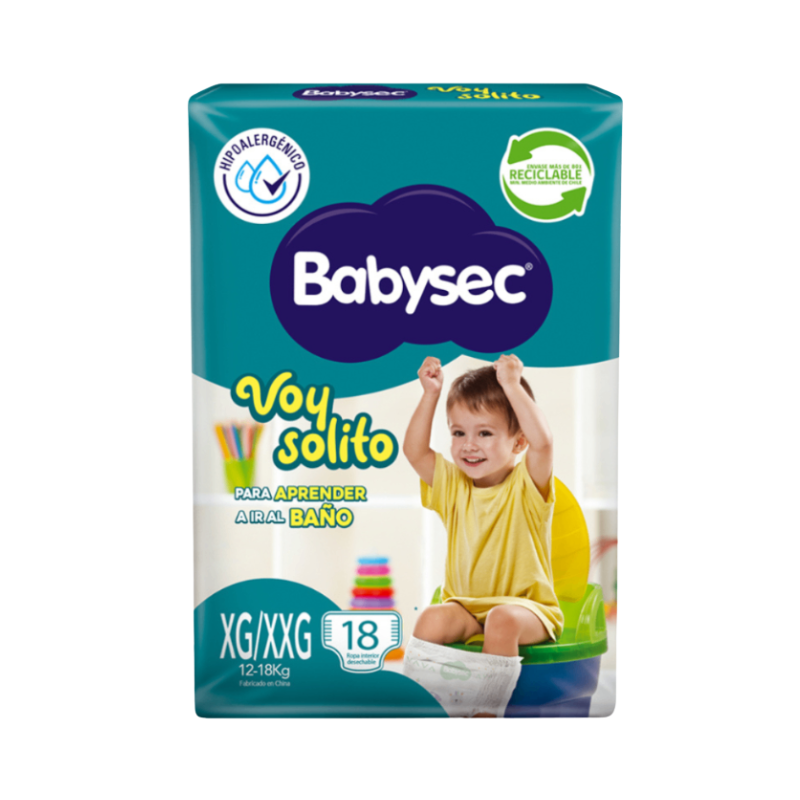 Pañales Babysec Voy Solito XG/XXG - 18 unidades
