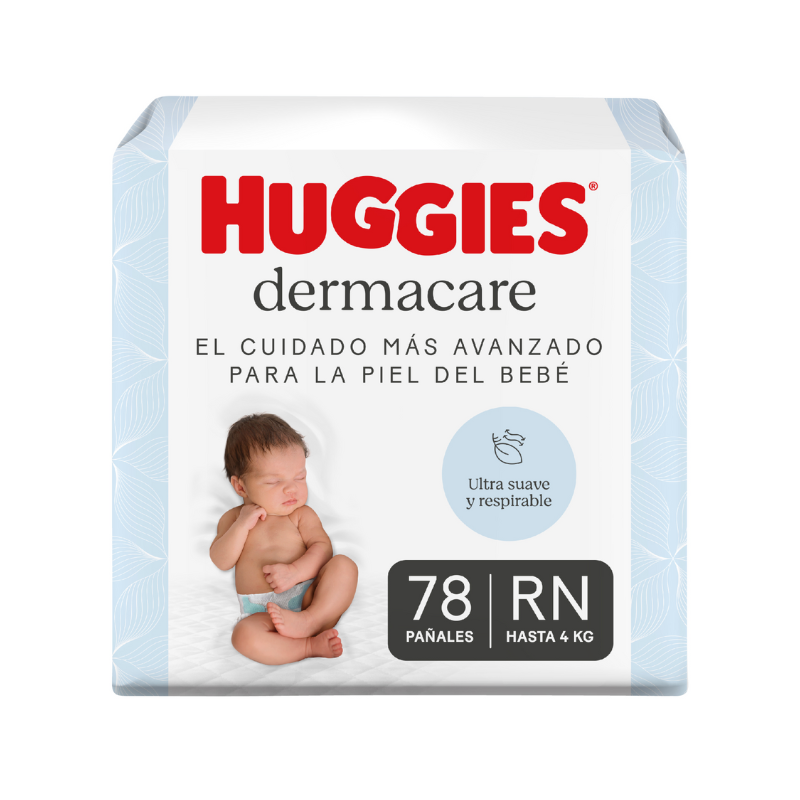 Pañales Huggies Dermacare Recién Nacido 78 Unidades