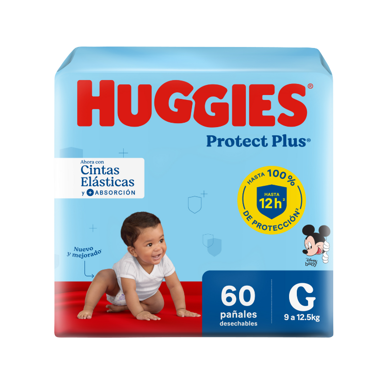 Pañales Huggies Protect Plus G - 60 unidades
