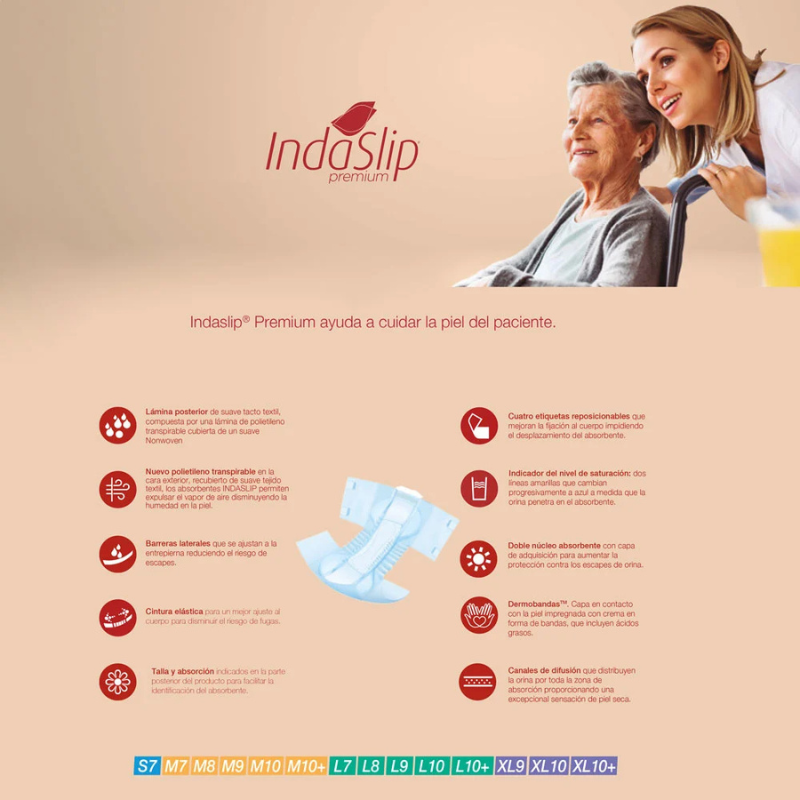 Pañales de adulto Indaslip M10+ - 20 unidades