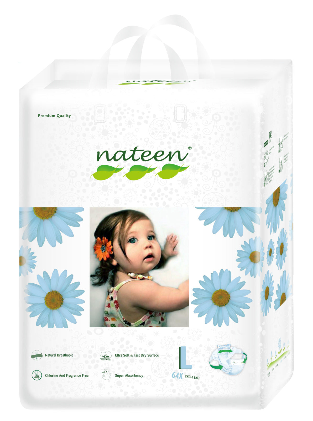 Pañales Ecológicos Nateen Premium Talla L – 64 unidades