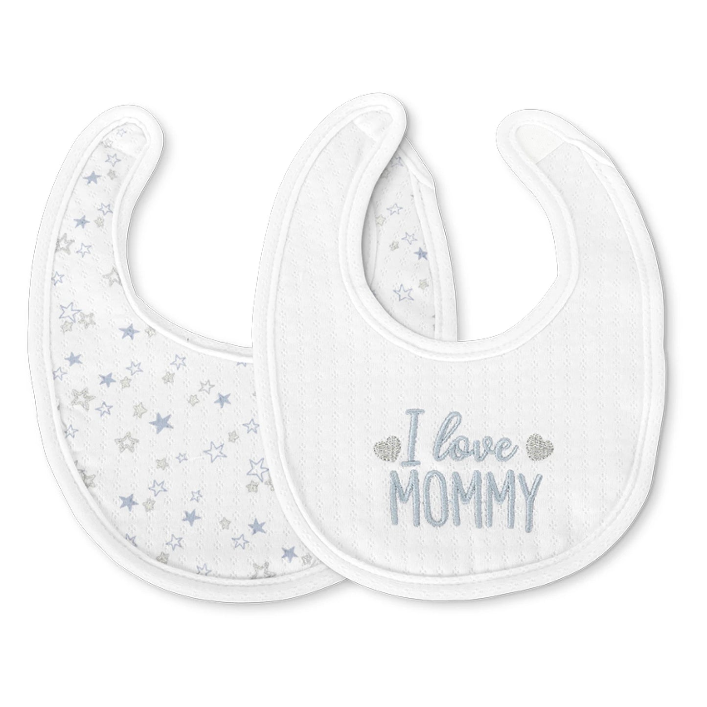 Set 2 Baberos Muselina Lorelli - Celeste