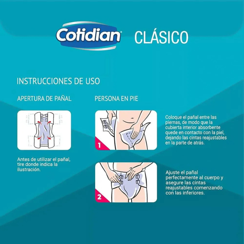 Pañales Cotidian Clásico M - 36 unidades