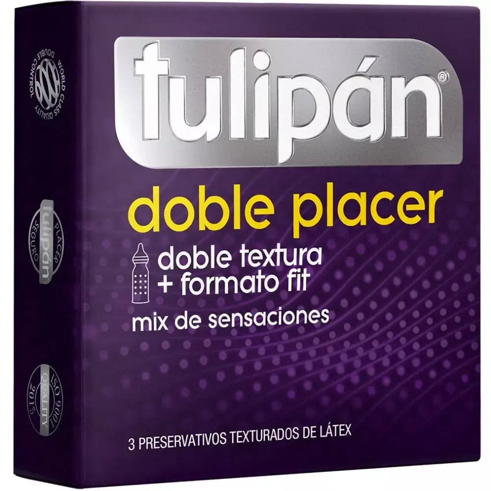 Preservativos Tulipán Doble Placer - 3 unidades