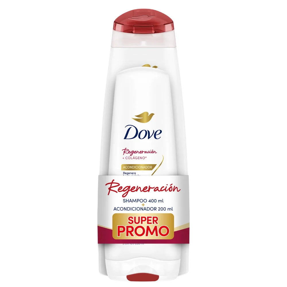 Shampoo Dove Regeneración Extrema 400 ml + Acondicionador 200 ml