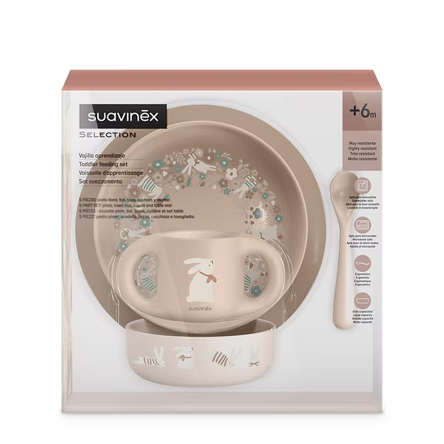 Vajilla de aprendizaje Wonder - Beige Suavinex