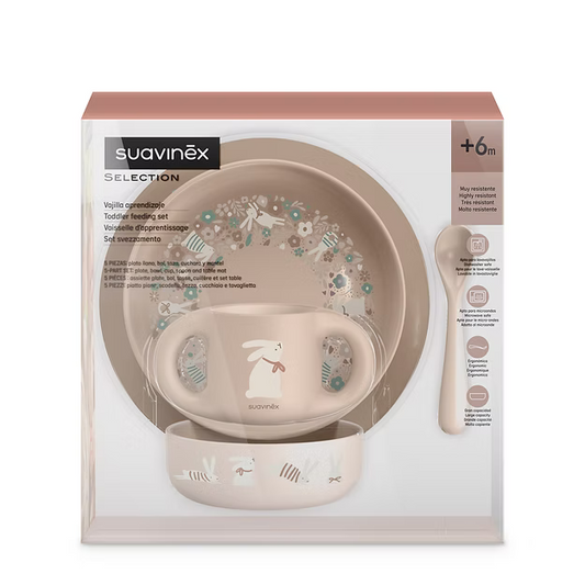 Vajilla de aprendizaje Wonder - Beige Suavinex