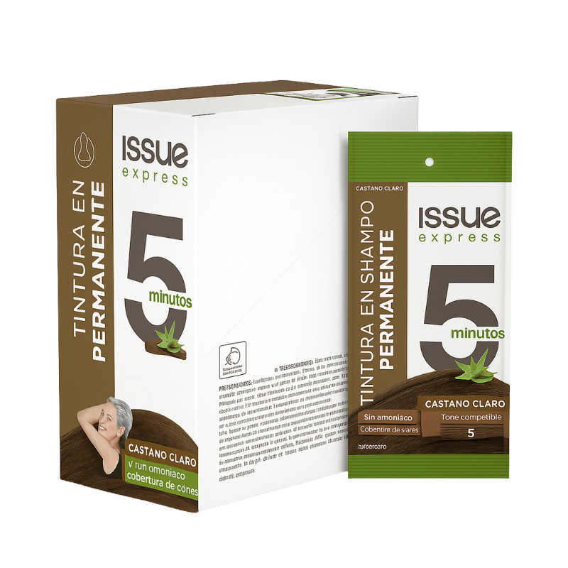 Issue Express Shampoo Caja x 6 - Castaño Claro