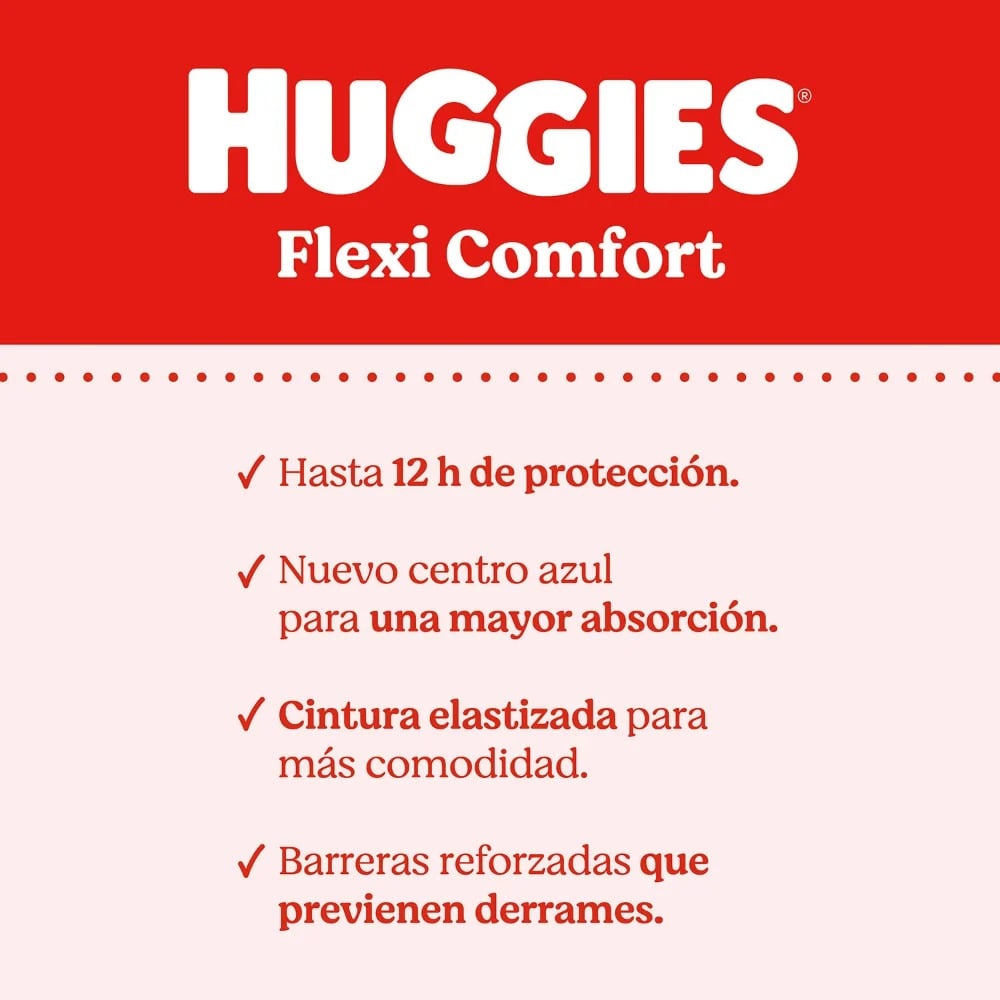 Pañales Huggies Flexi Comfort Talle M 68 Unidades + Toallitas de REGALO