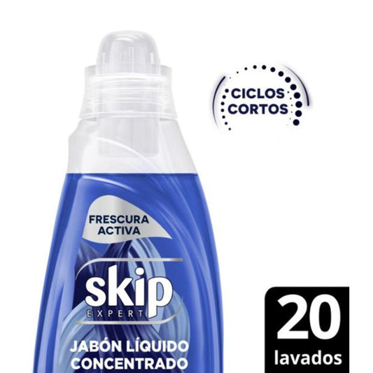 Jabón Líquido Concentrado SKIP Frescura Activa Botella 800 ml