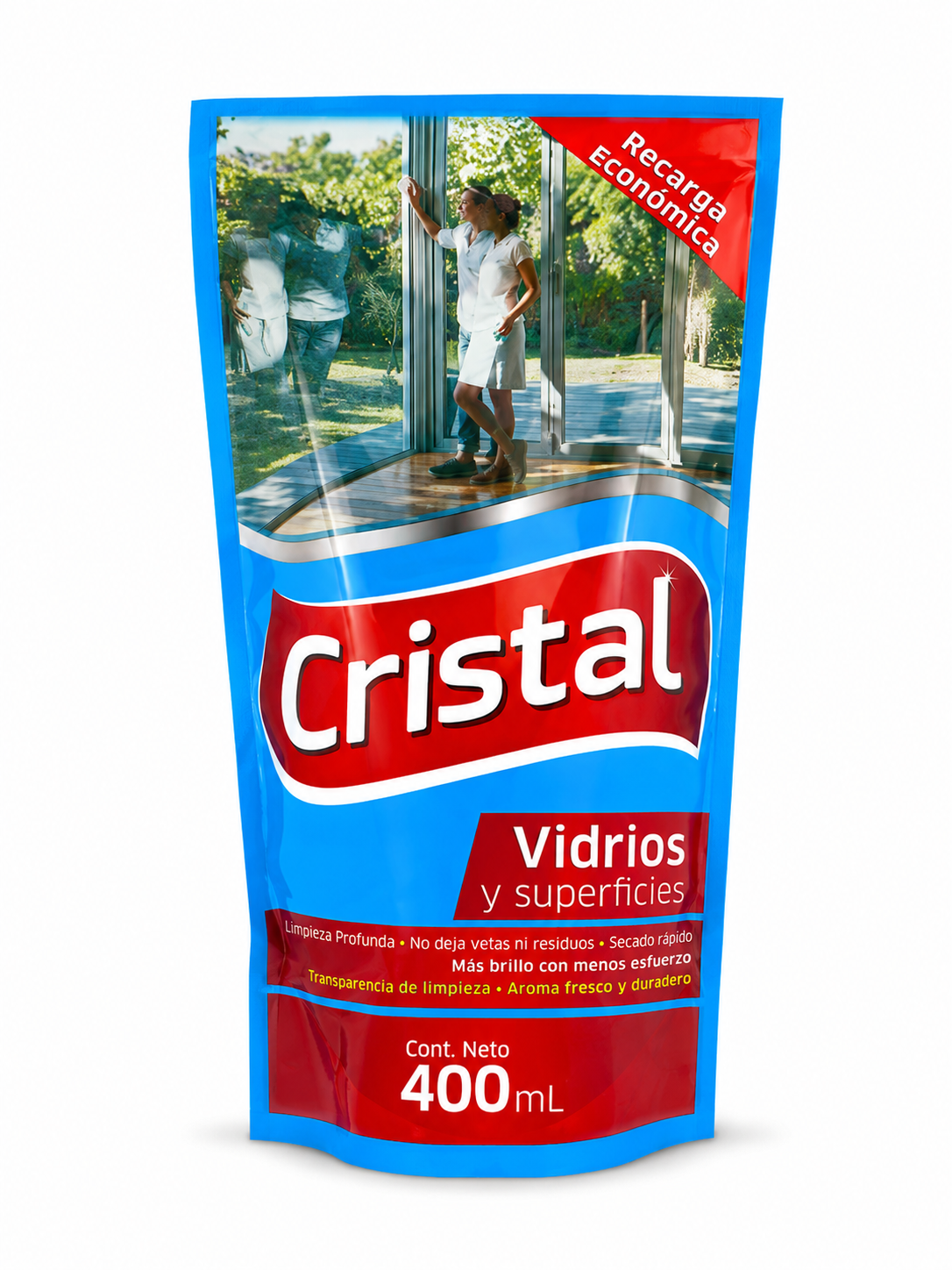 Doypack Cristal Repuesto Vidrios y Superficies 400ml