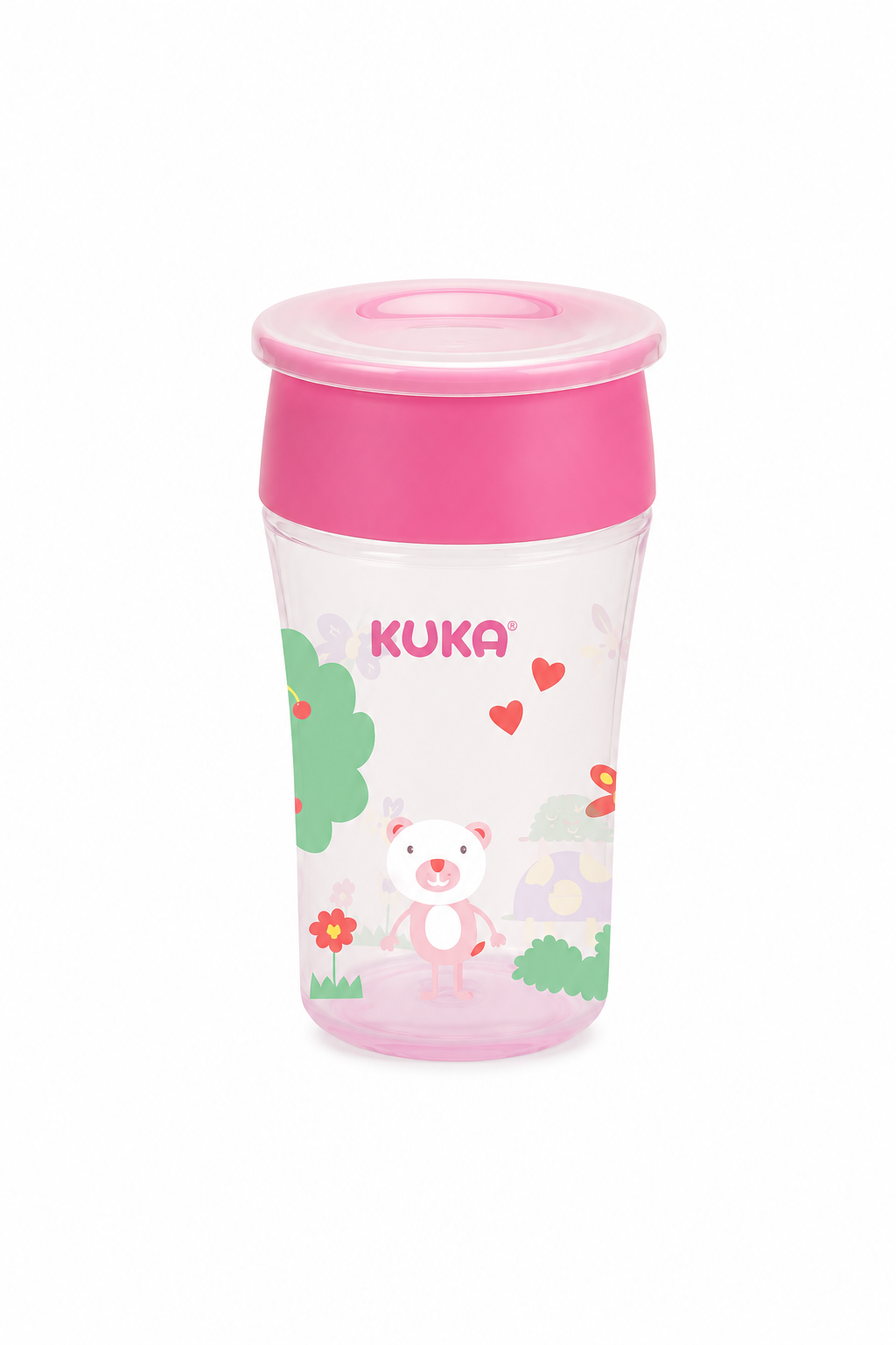 Vaso Infantil 360 Kuka Anti Derrame Rosado