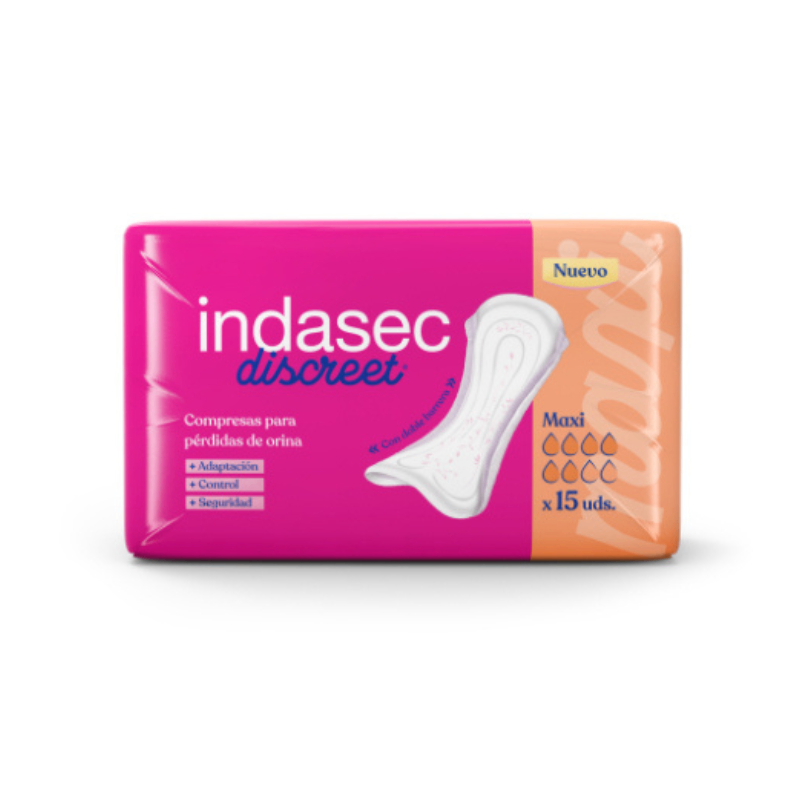 Apósito Indasec Maxi Discreet - 15 unidades