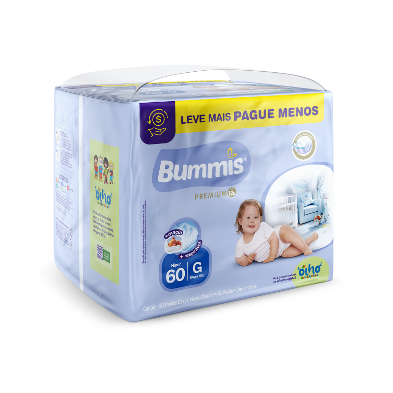 Pañales Bummis Premium Talle G – 60 Unidades