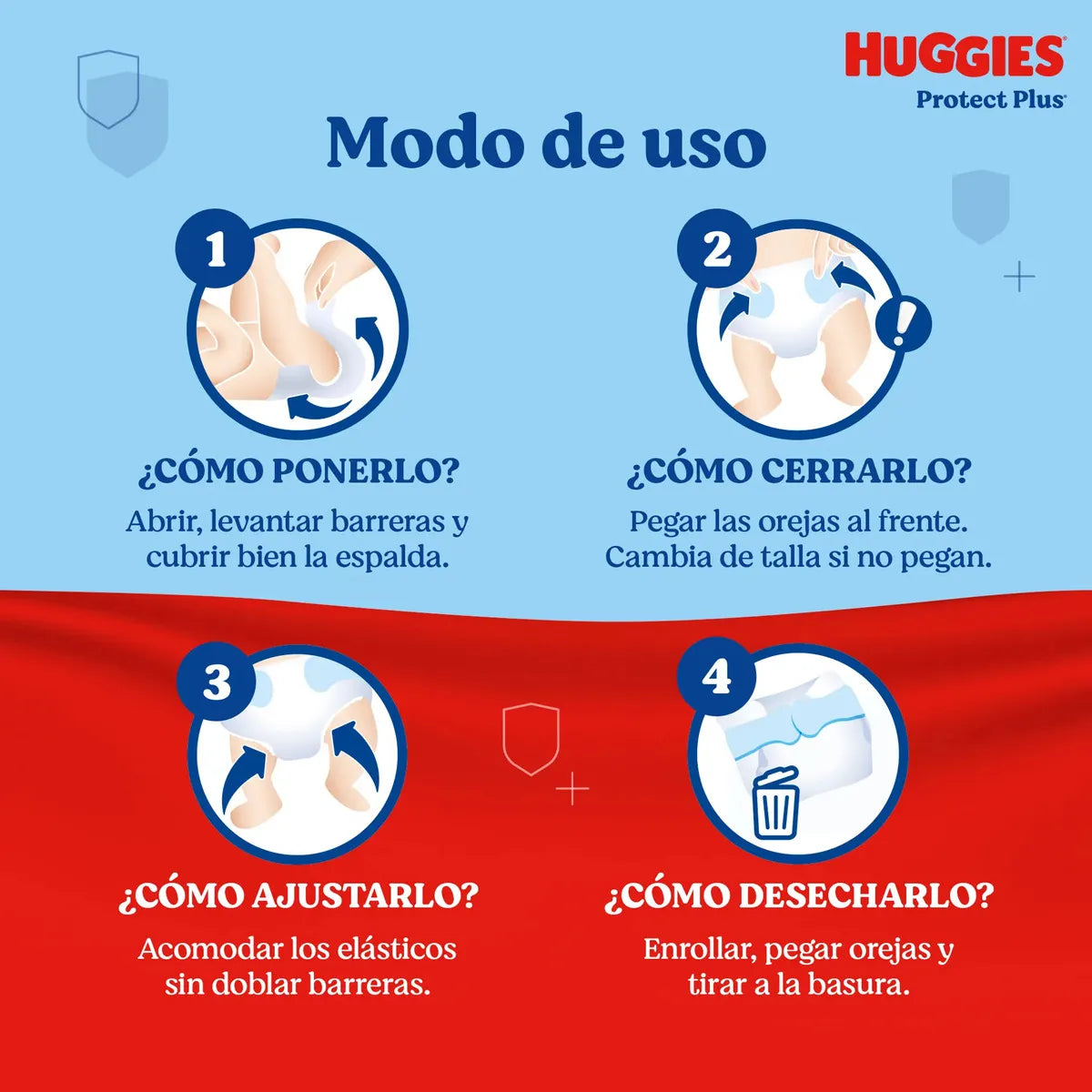 Pañales Huggies Protect Plus G - 54 unidades