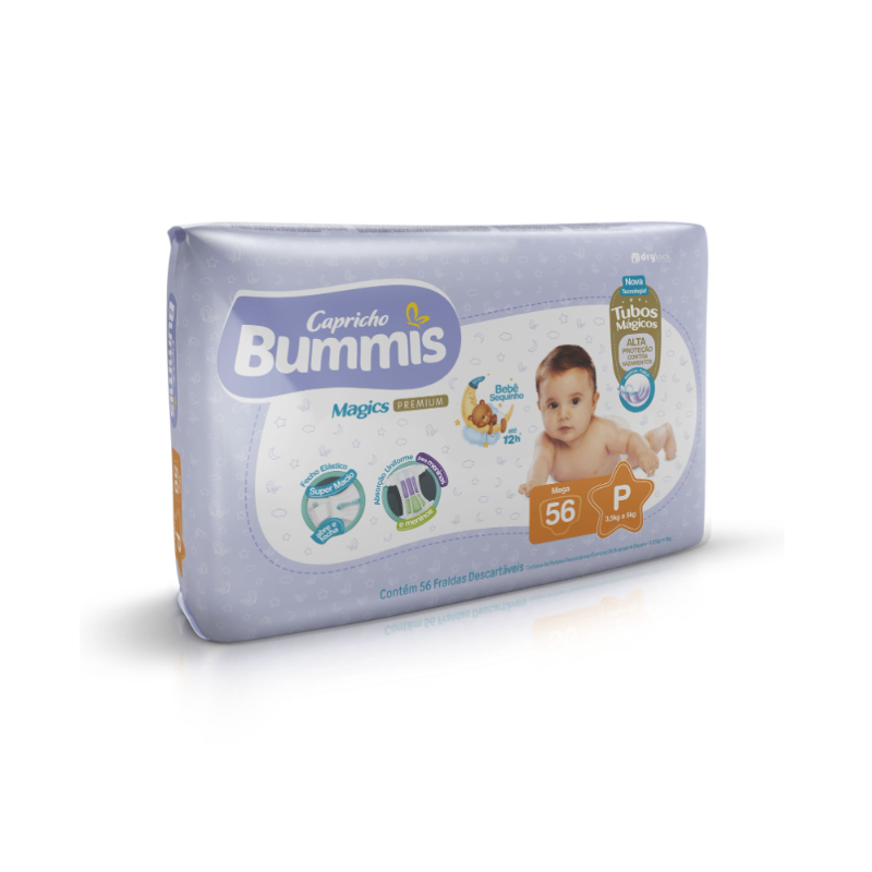 Pañales Bummis Premium Talle P – 50 Unidades