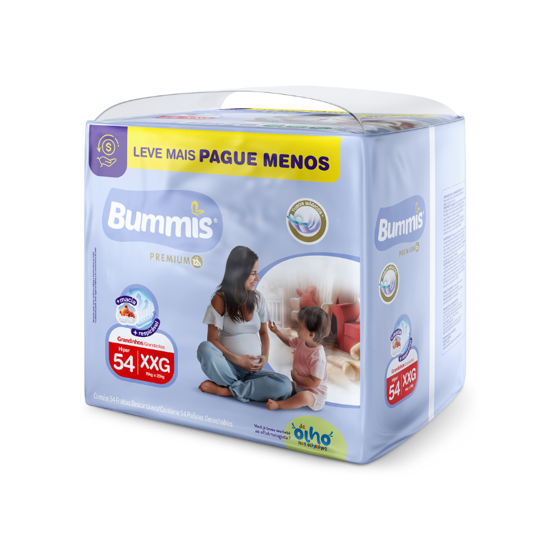 Pañales Bummis Premium Talle XXG – 54 Unidades