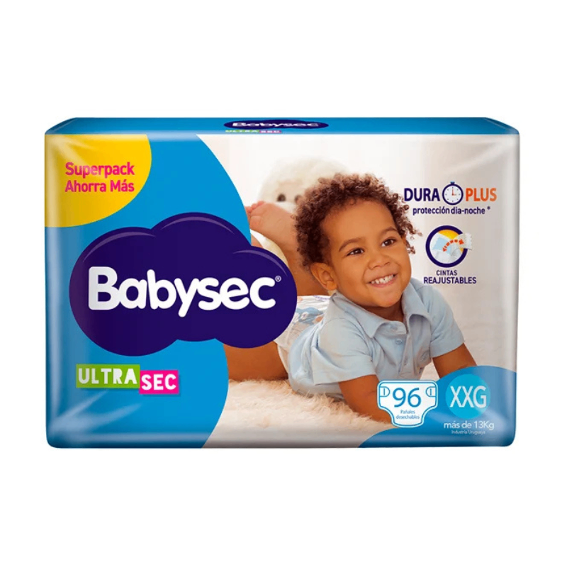 Pañales Babysec Ultra XXG - 96 unidades
