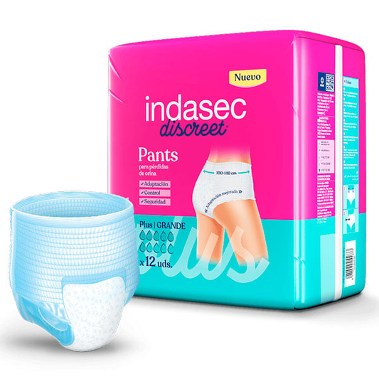 Pañales para Adultos Indasec Pants Plus M - 12 Unidades