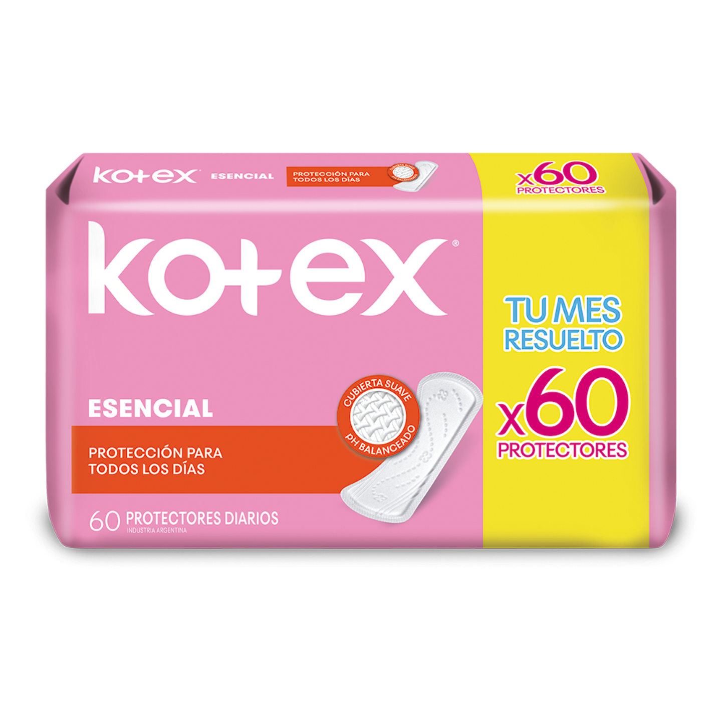 Protectores Diarios Kotex Multiajustable Esencial 60 Unidades