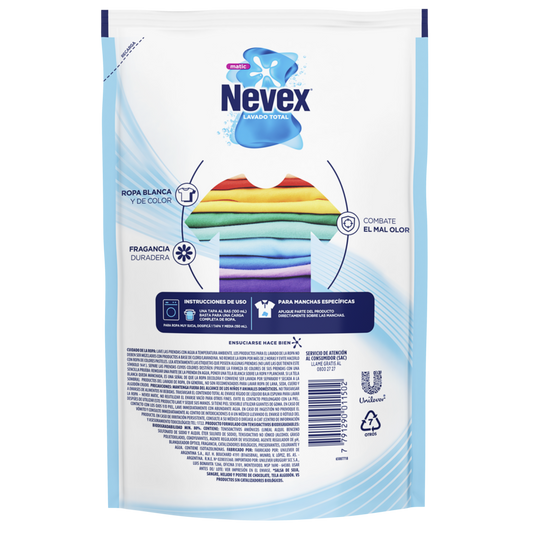 Jabón Líquido para Ropa Nevex 800 ml.