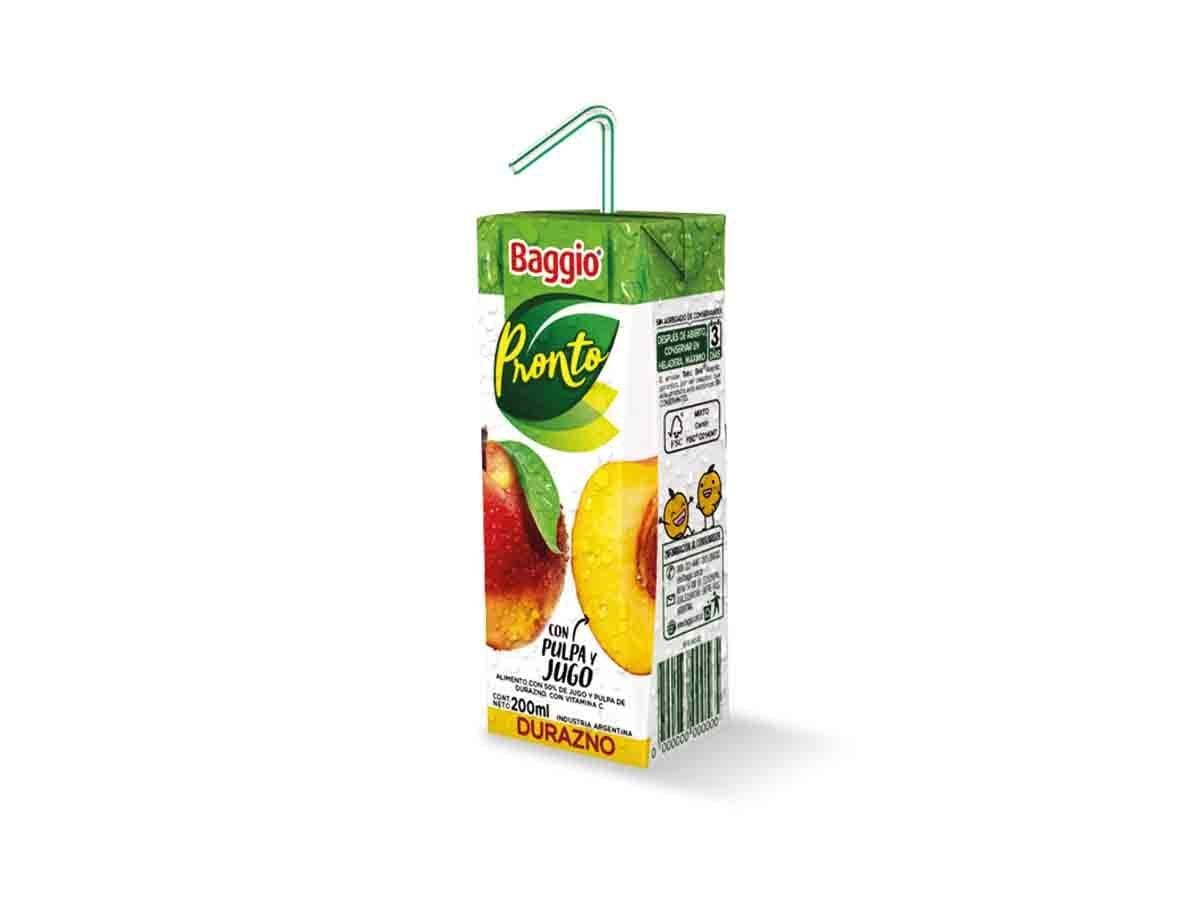 Jugo BAGGIO Sabor Durazno 200 ml