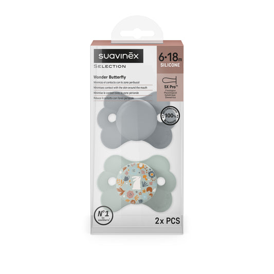 Pack 2 Chupetes Suavinex 6-18M Azul