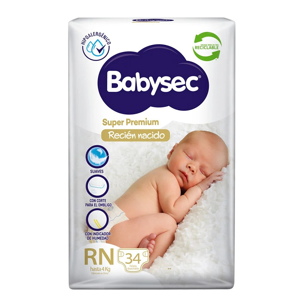 Pañales Babysec Super Premium RN - 34