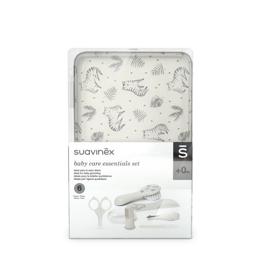 Set Higiene Y Cuidado Diario Bebés +0m Suavinex De 6 Piezas Color Gris