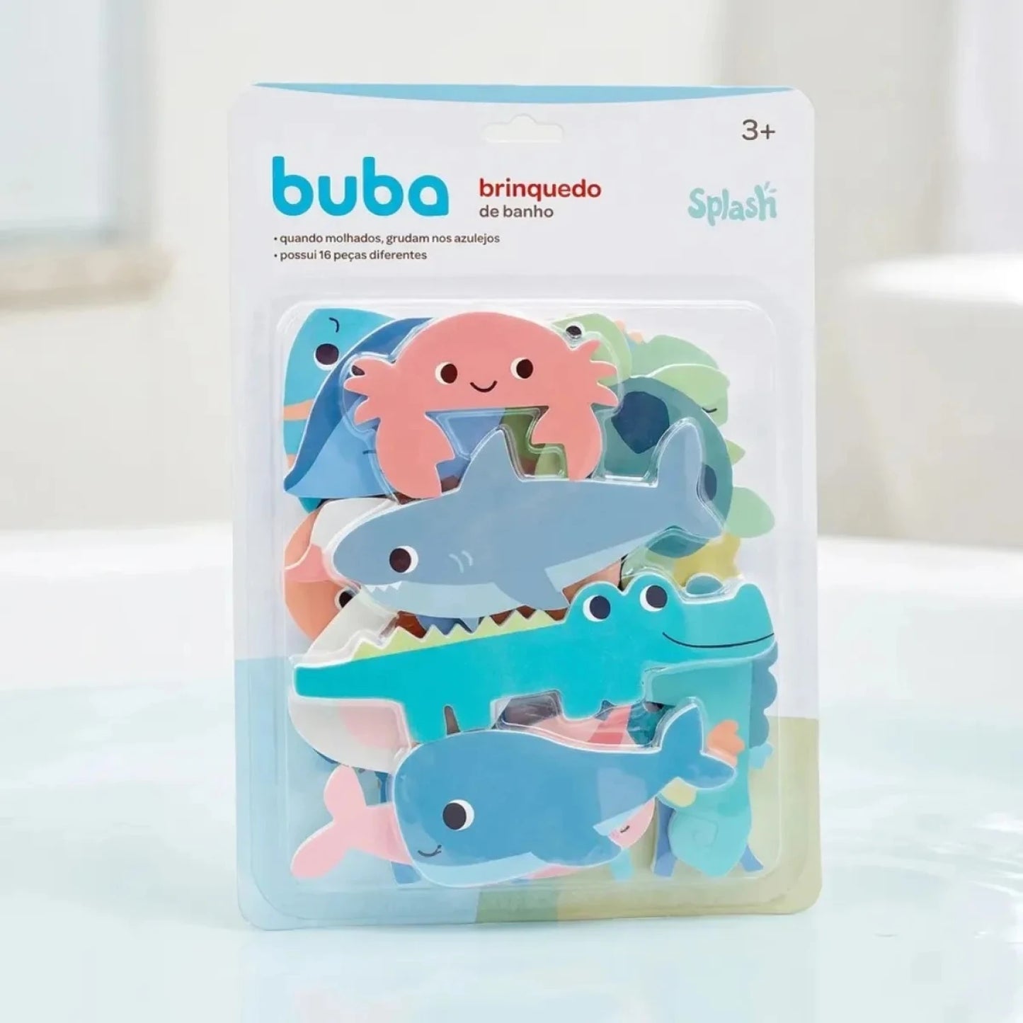 Juguetes de Baño BUBA Splash – 16 Animales que se Pegan con Agua | Estimulación Sensorial