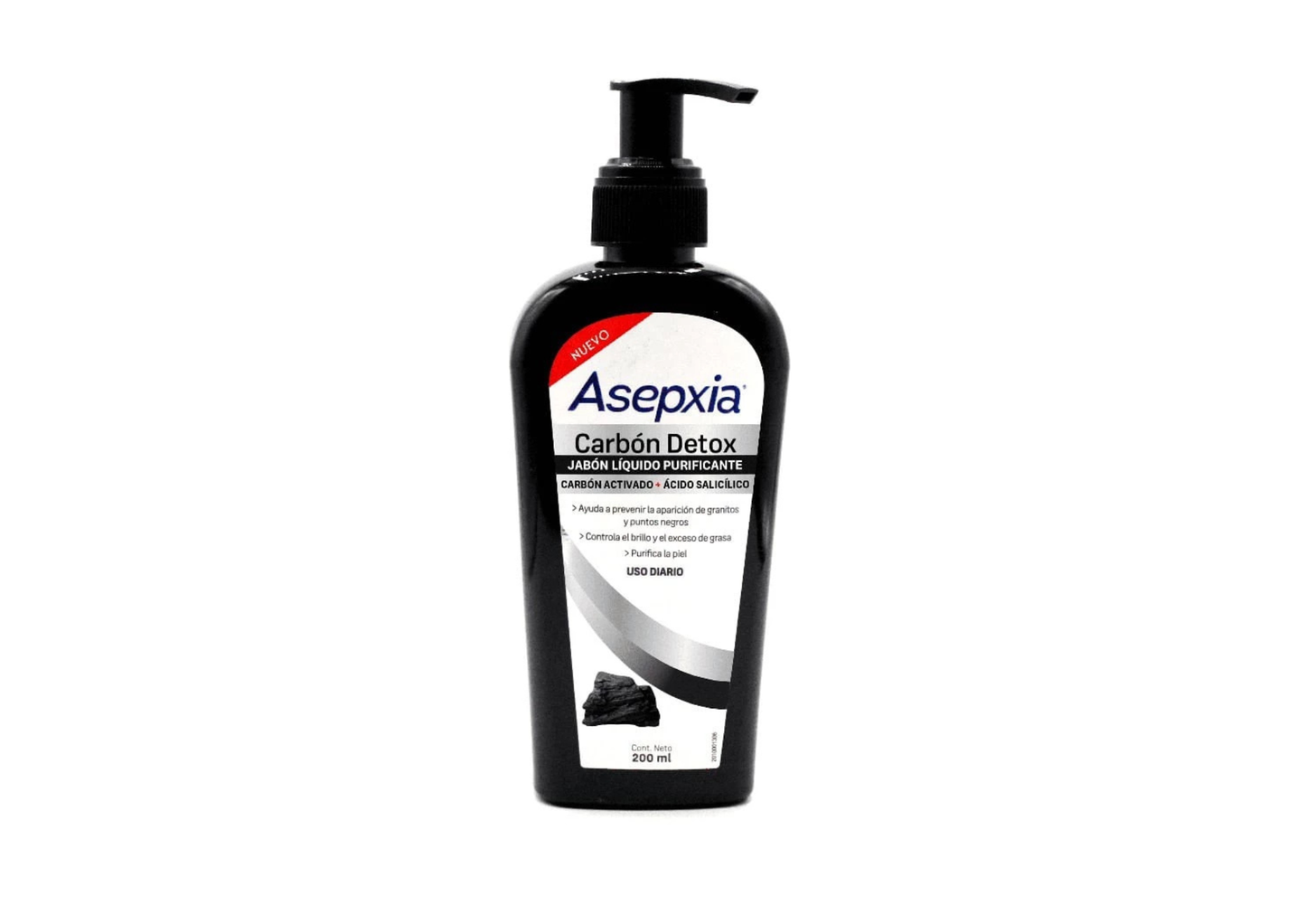 Jabón Líquido Facial Asepxia Carbón 200 ml