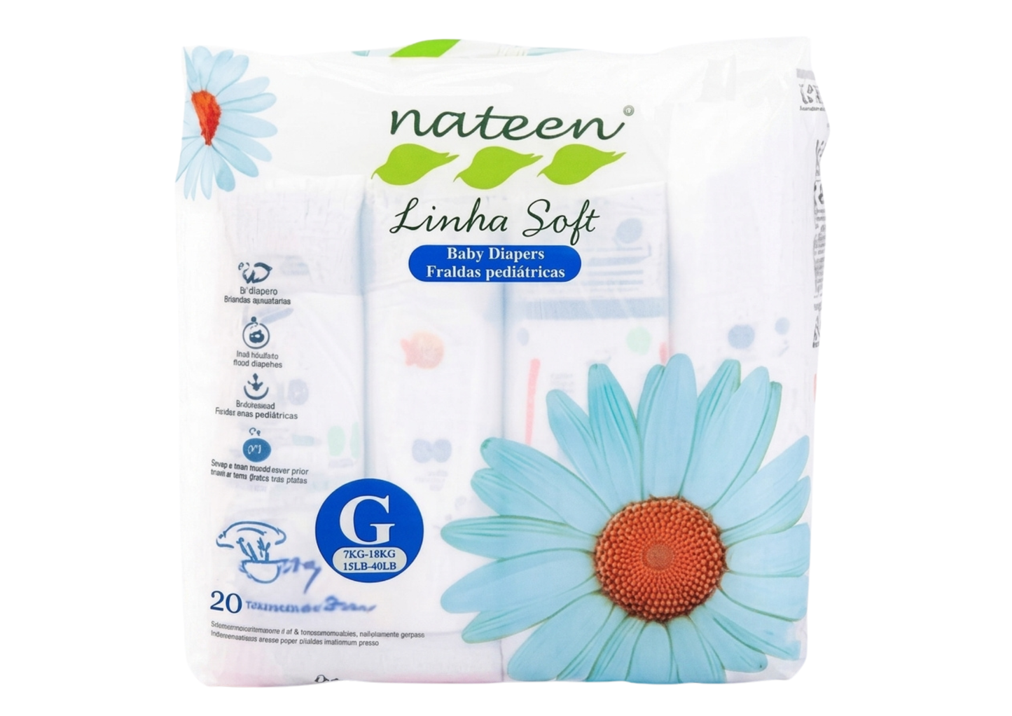 Nateen Pañales Soft line Talle 4 x20