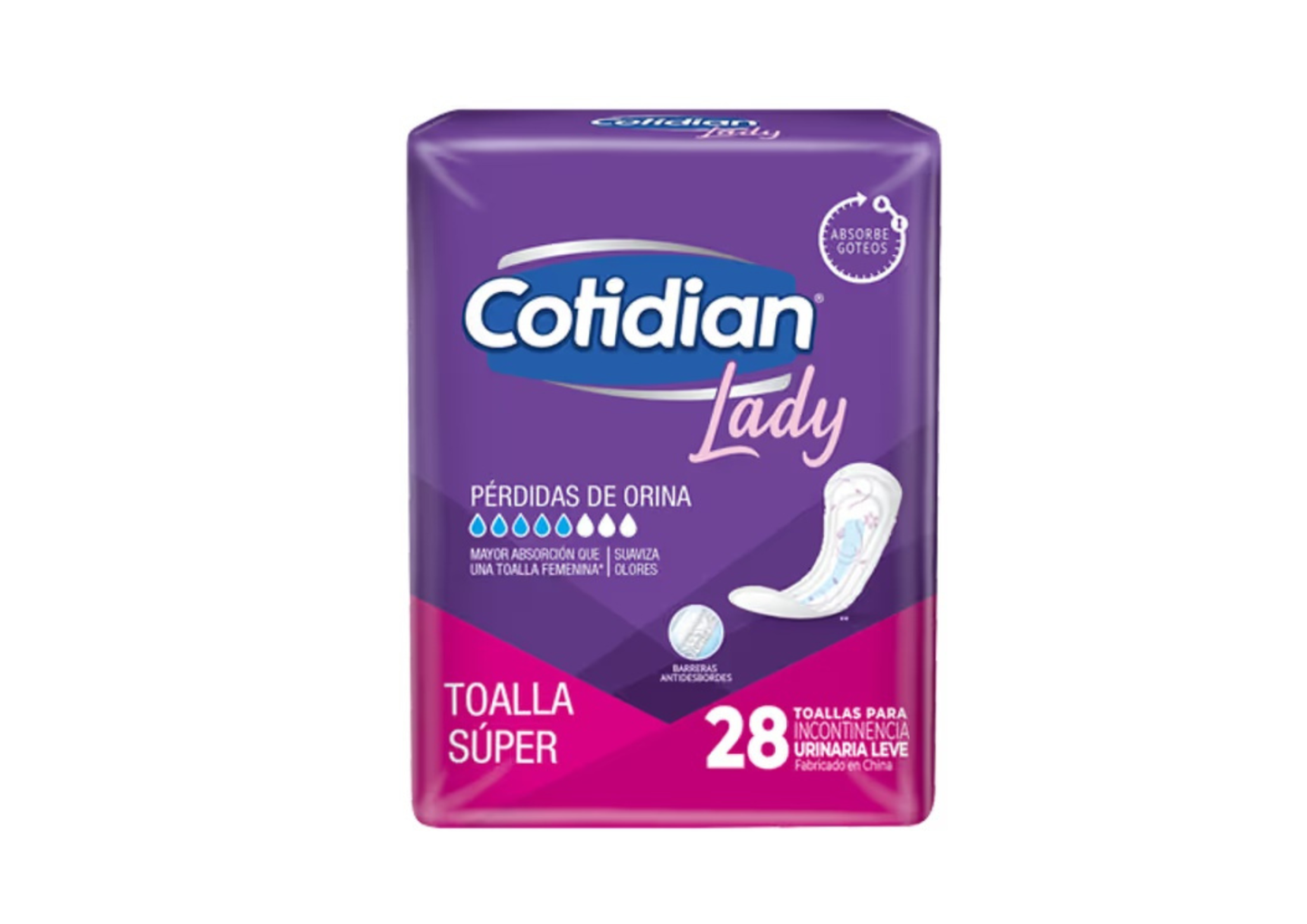 Cotidian Lady Toalla Super - 28 Unidades