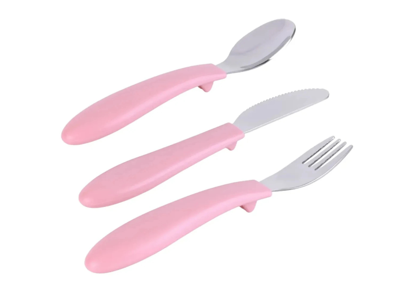 Set x3 Cubiertos de Acero Inoxidable - Rosa