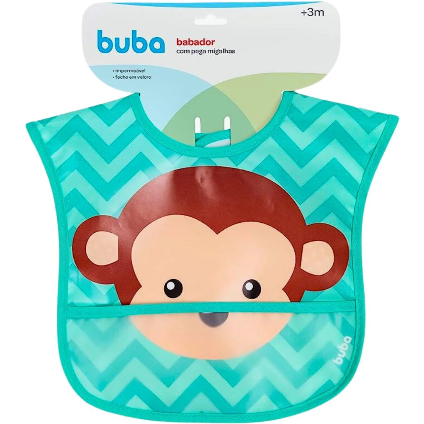 Babero Impermeable con Bolsillo y Velcro Buba - Mono