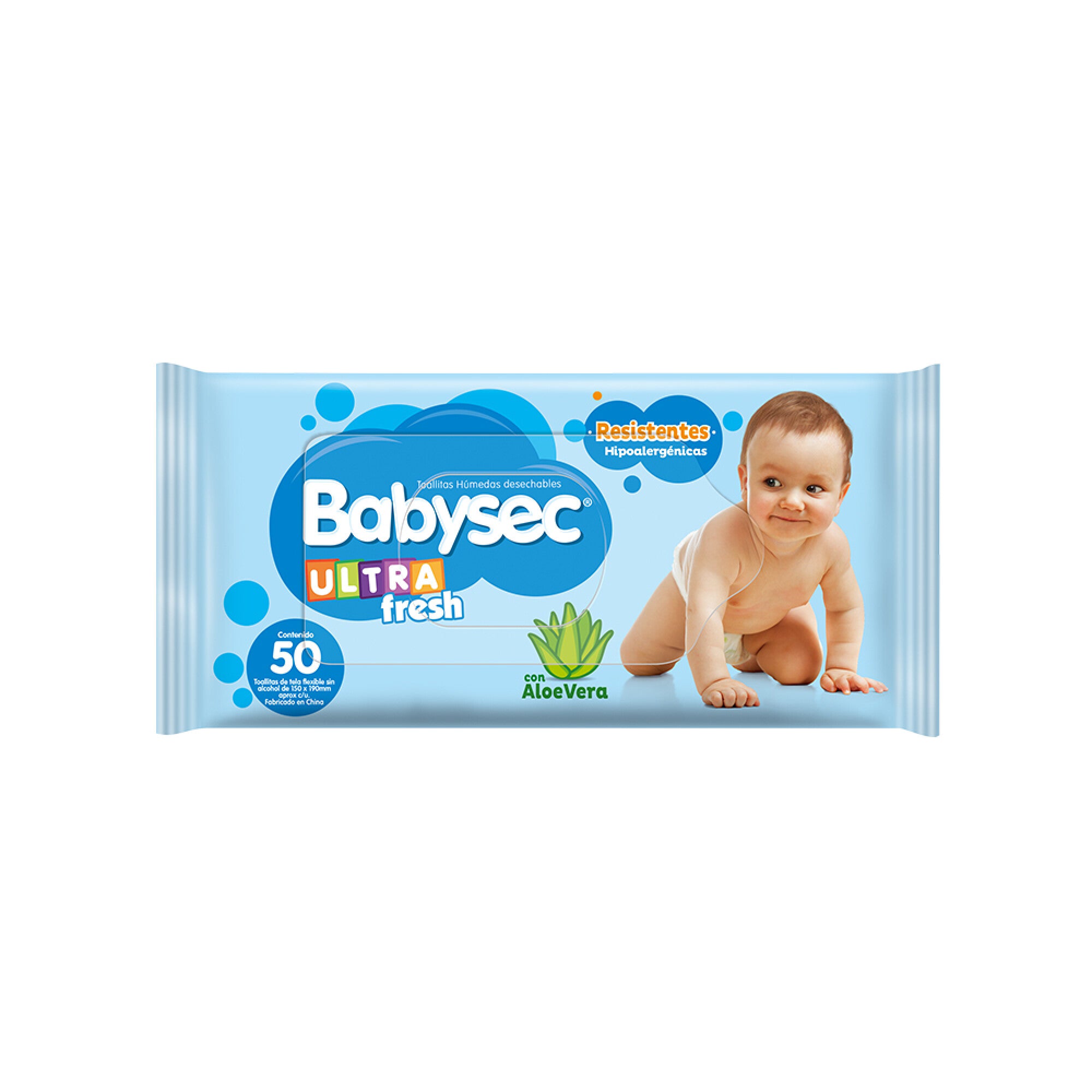 Toallitas Húmedas Ultra Babysec - 50 Unidades