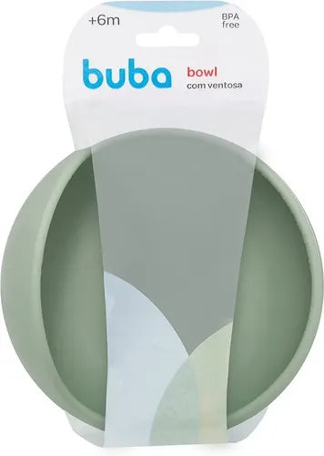 Bowl de Silicona con Ventosa Verde Buba