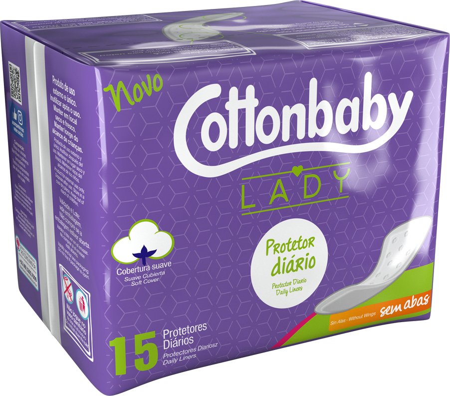 Protectores Diarios Cottonbaby Lady x 15 unidades