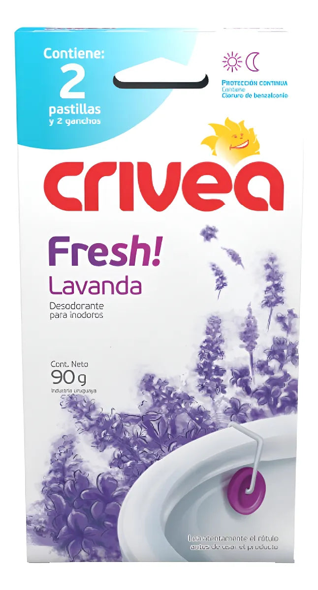 Desodorante inodoro Crivea fresh Lavanda 90 g - 2 Unidades