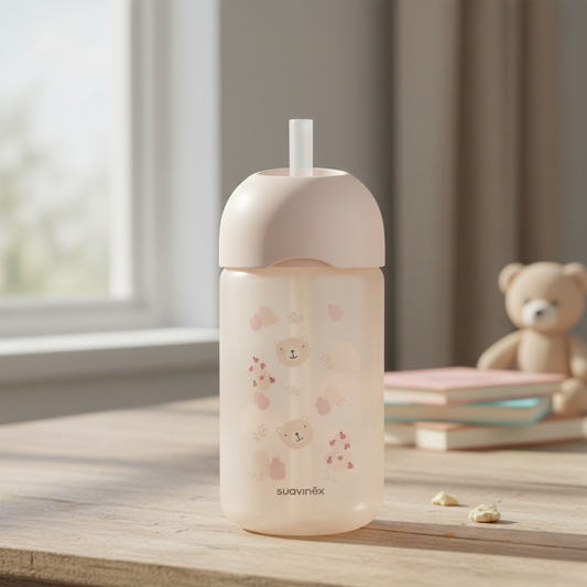 Vaso Sorbito 340ml +18M Suavinex Prints Rosa