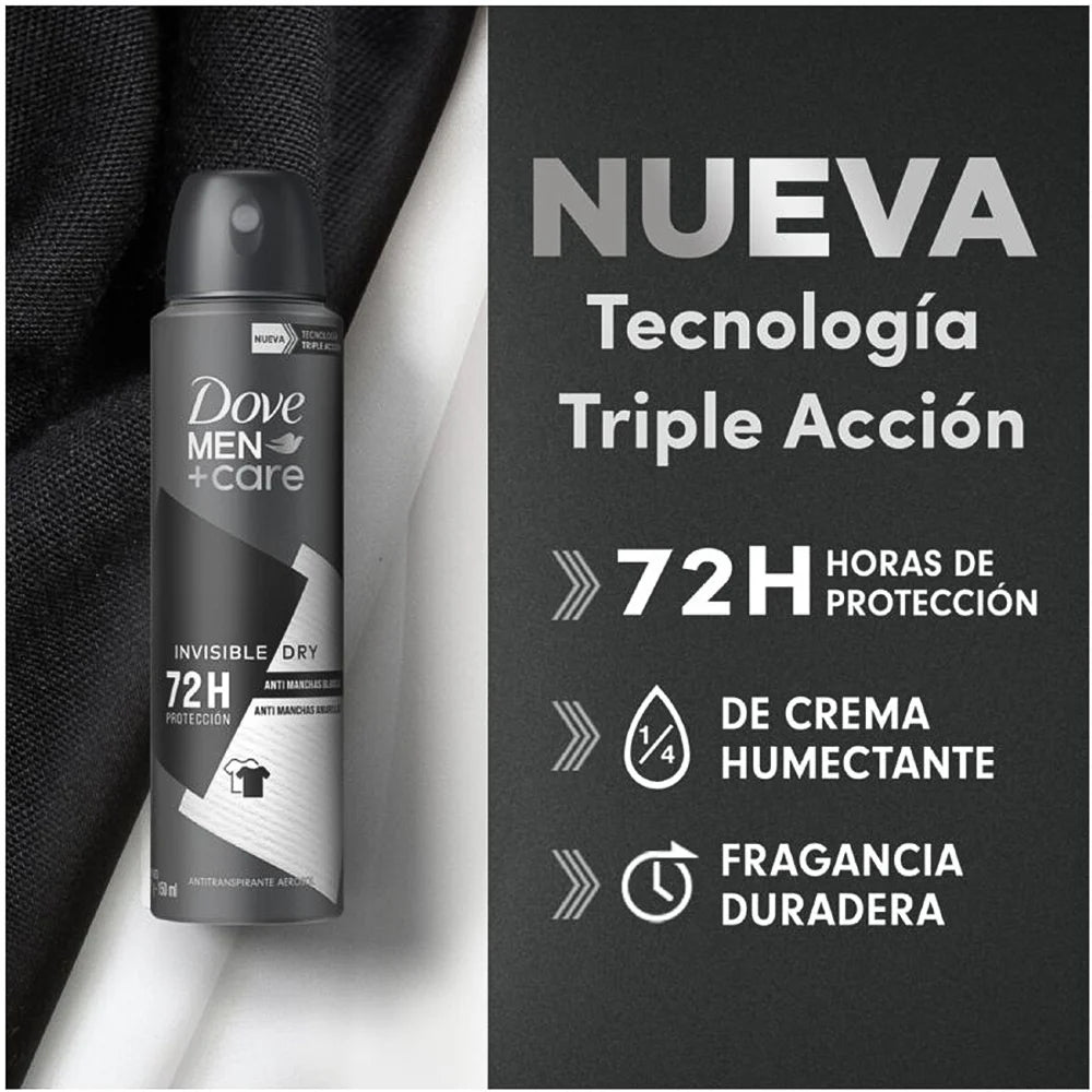Desodorante en Aerosol Dove Men Invisible 150 ml