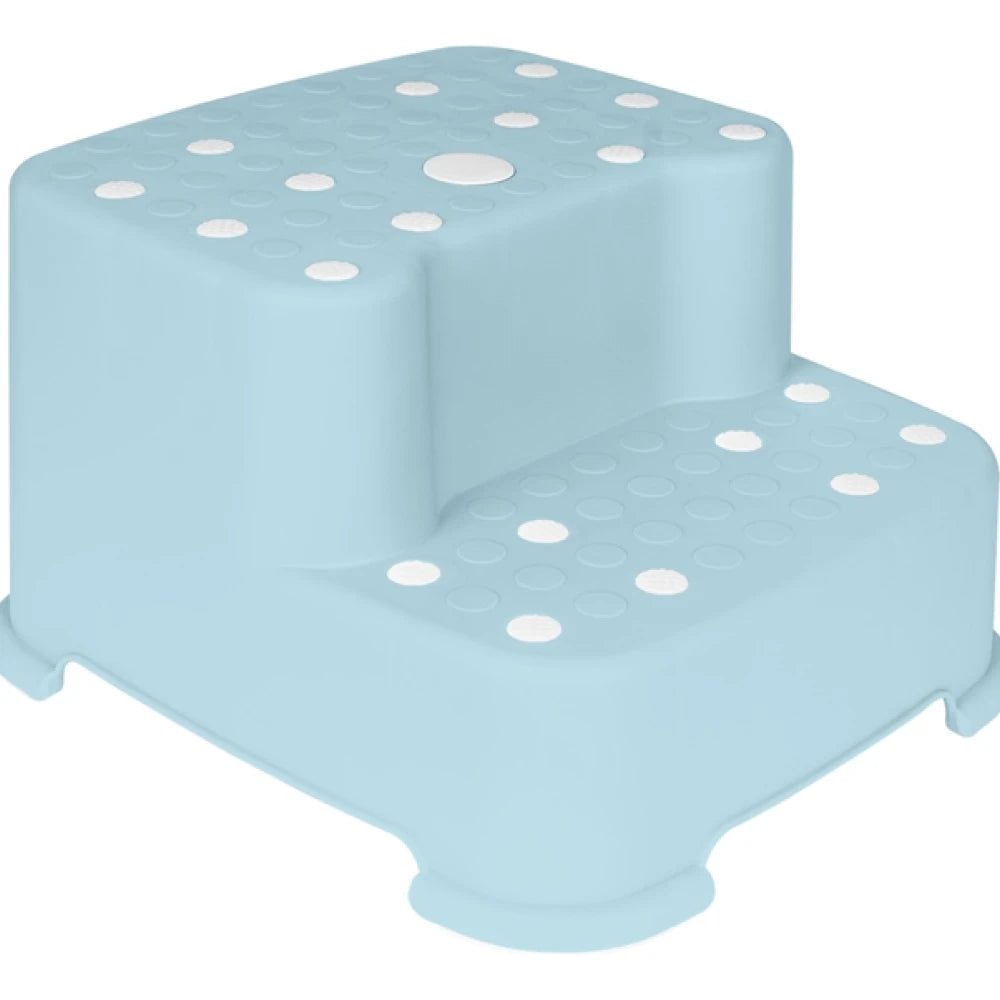 Banco Infantil BUBA de 2 Escalones Antideslizantes – Celeste