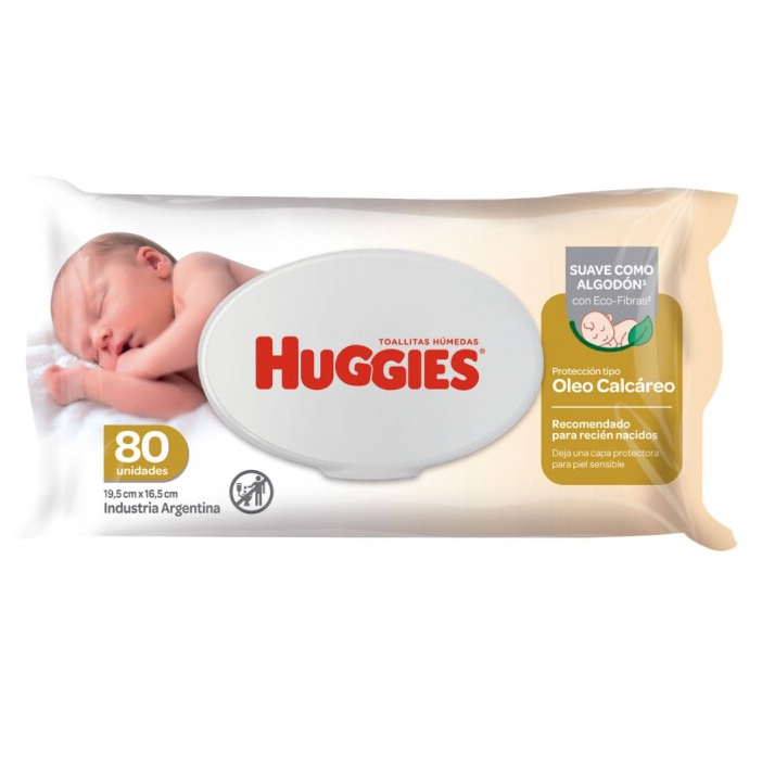 Toallitas Húmedas Óleo Calcáreo Huggies - 80 Unidades