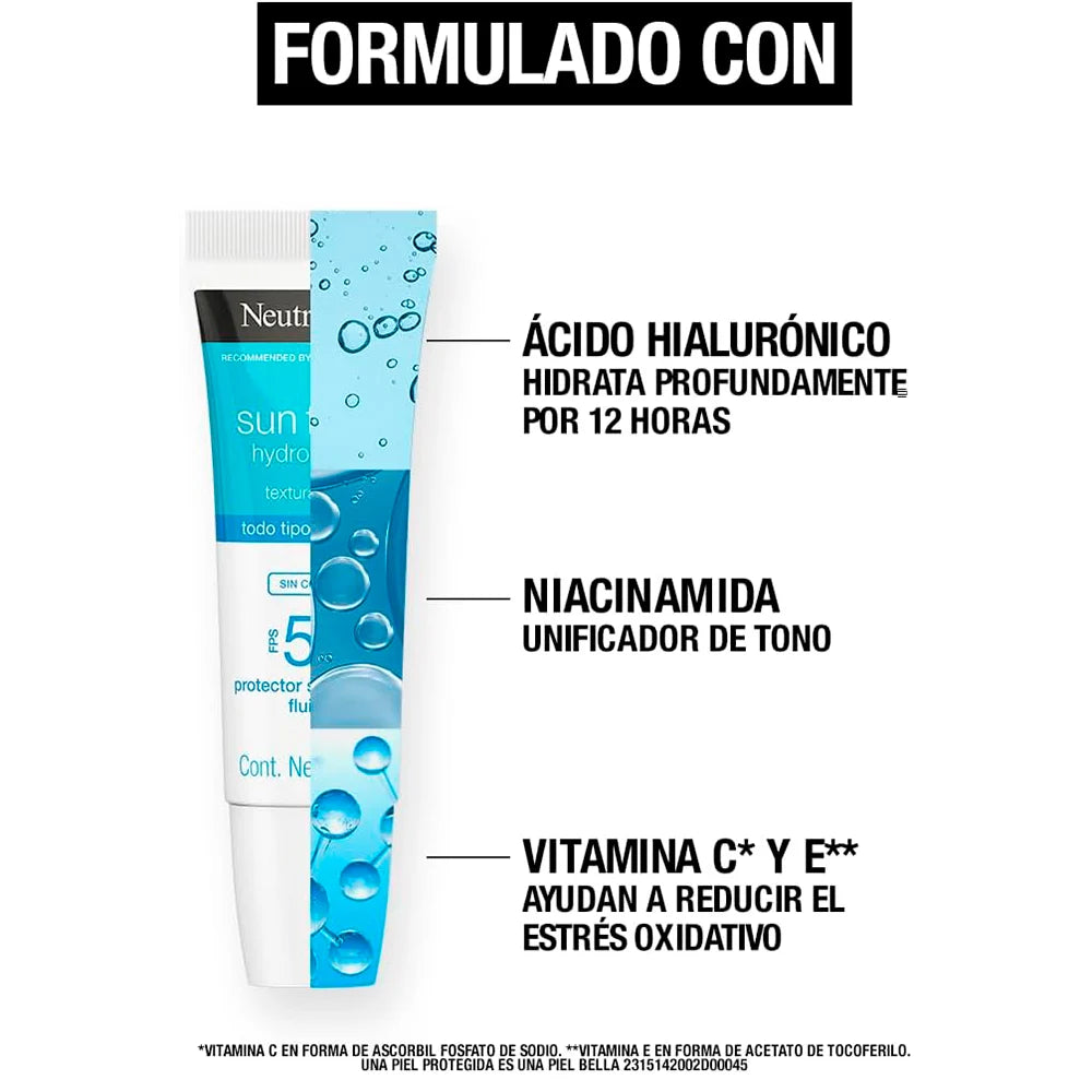 Protector Solar Neutrogena Sunfresh Hydroboost Fps50 40ml Con Color