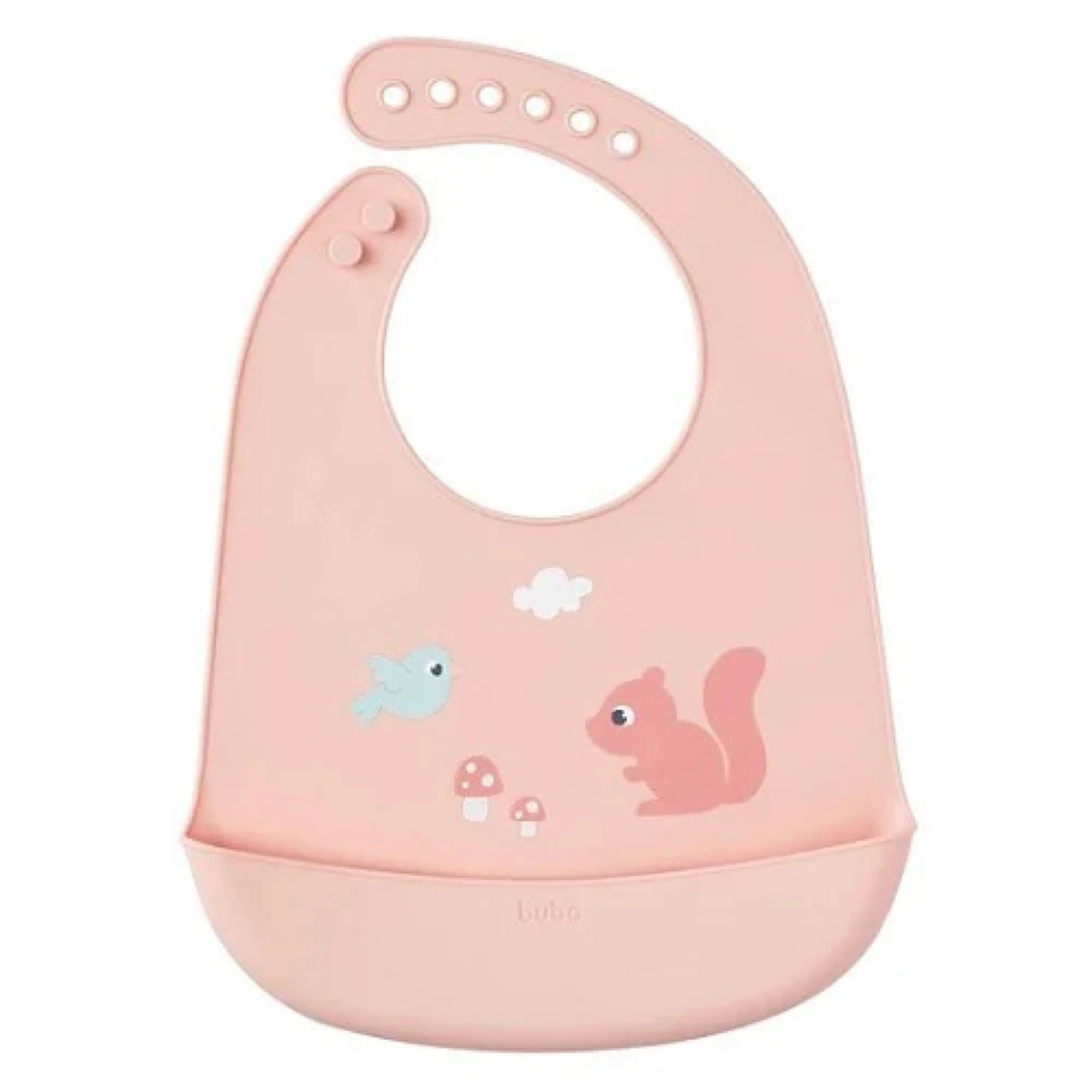 Babero de Alimentación de Silicona Cloudy Rosa - Buba