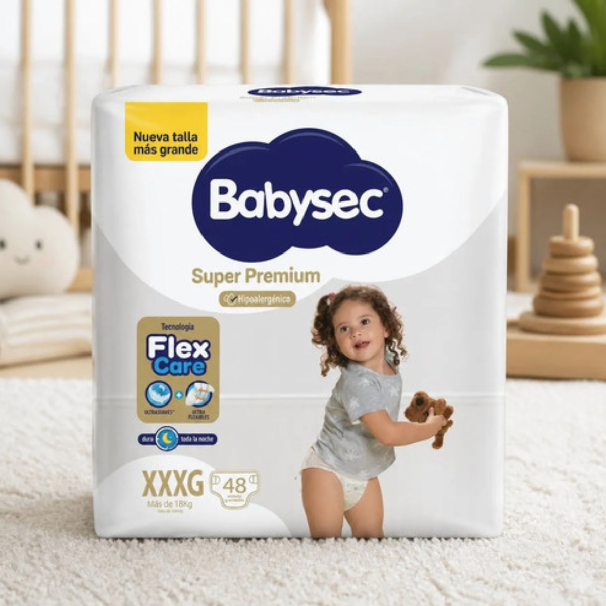 Pañales BabySec Super Premium XXXG - 48 pañales