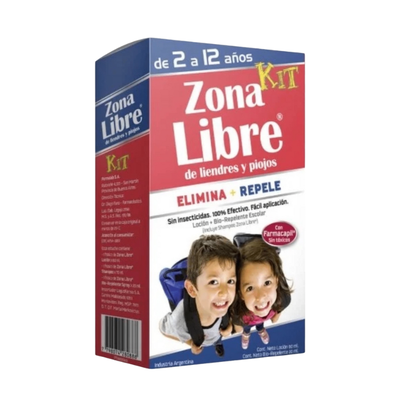 Piojicidas Zona Libre Kit Elimina Y Repele
