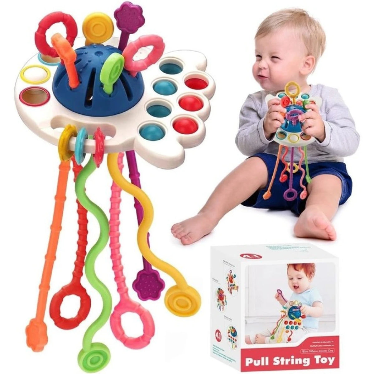 Juguete sensorial Montessori 4 en 1 para bebés - BUBA